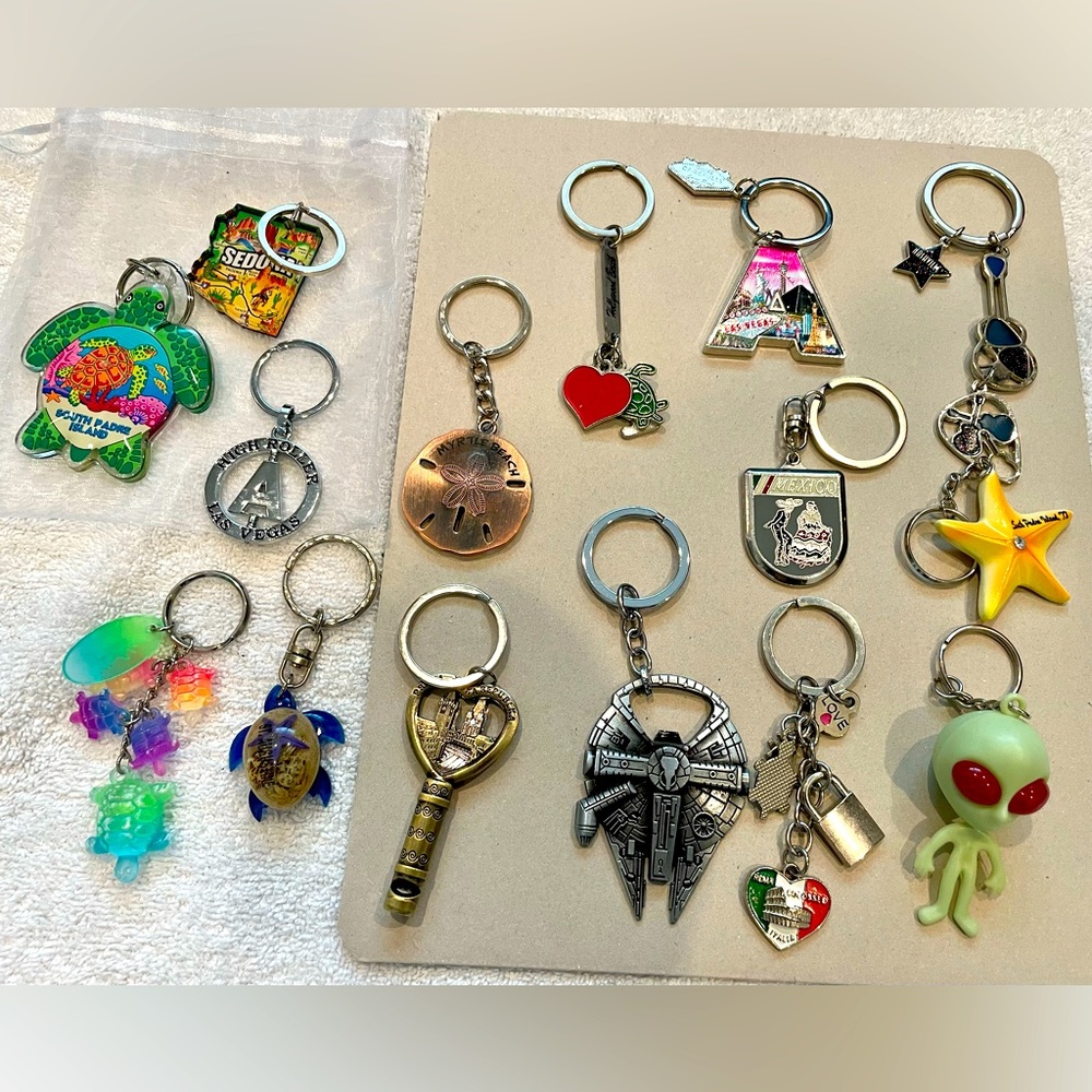 Various Keychains, lot of 14